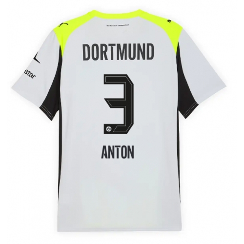 Billige Fotballdrakt Borussia Dortmund Waldemar Anton #3 Replika Bortedrakt 2025-26 Kortermet Billige Fotballdrakt Borussia Dortmund Waldemar Anton #3 Replika Bortedrakt 2025-26 Kortermet